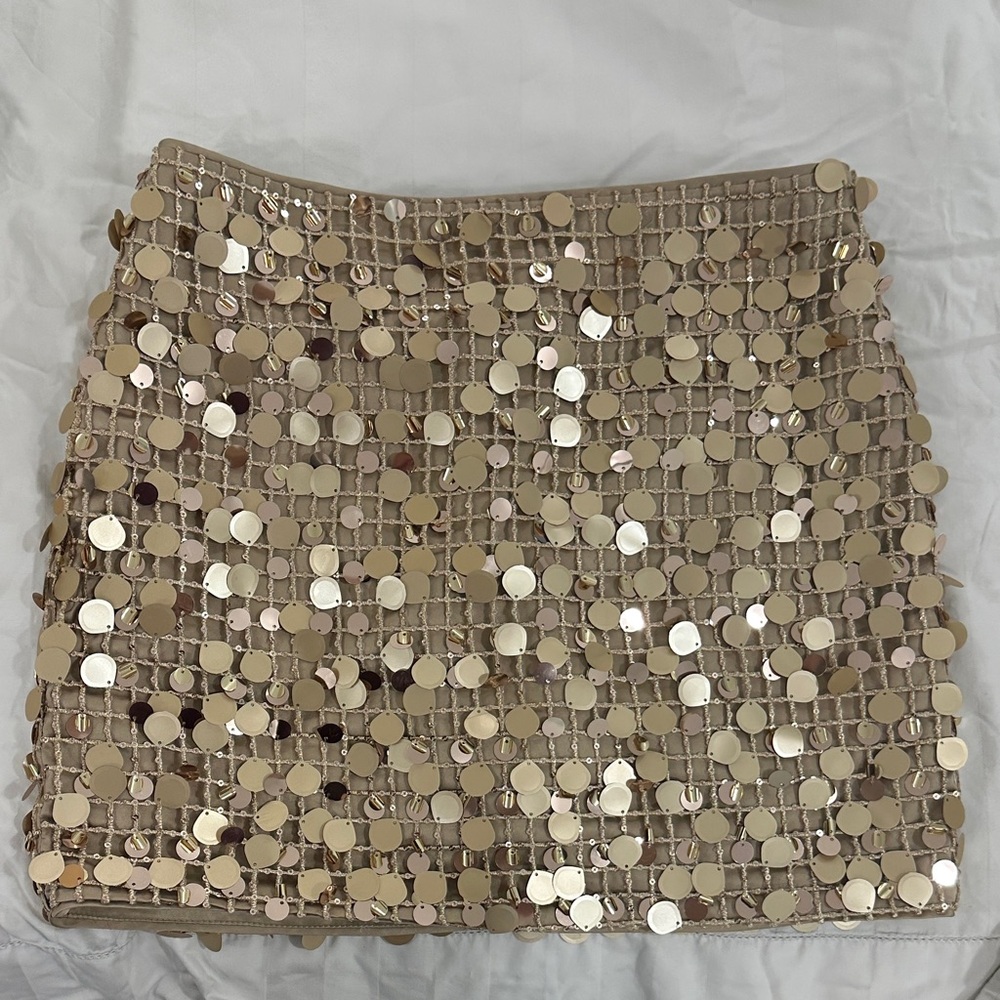 Guess Metallic Disc Mini Skirt